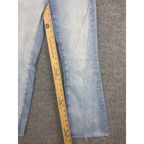 AG Jeans Womens 26 Light Wash Farrah Boot Crop High Rise Raw Hem Bootcut - Picture 5 of 8